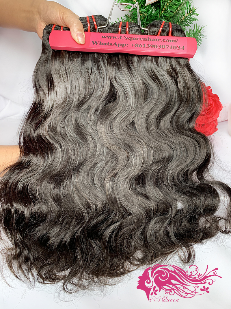 Csqueen Raw Line Wave 3 Bundles with 6*6 HD Lace Closure Human Hair